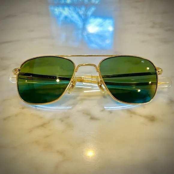 AO Eyewear Aviator Sunglasses Original Pilot 52/20 144mm - Picture 2 of 9